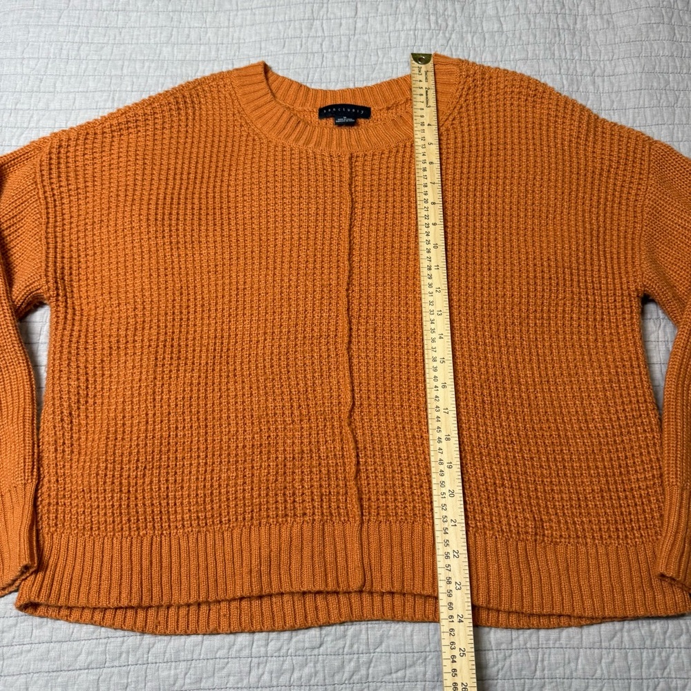 Sanctuary Sorry Not Sorry Waffle LS Knit Sweater Size Medium - Picture 5 of 9